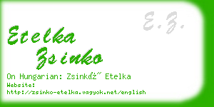 etelka zsinko business card